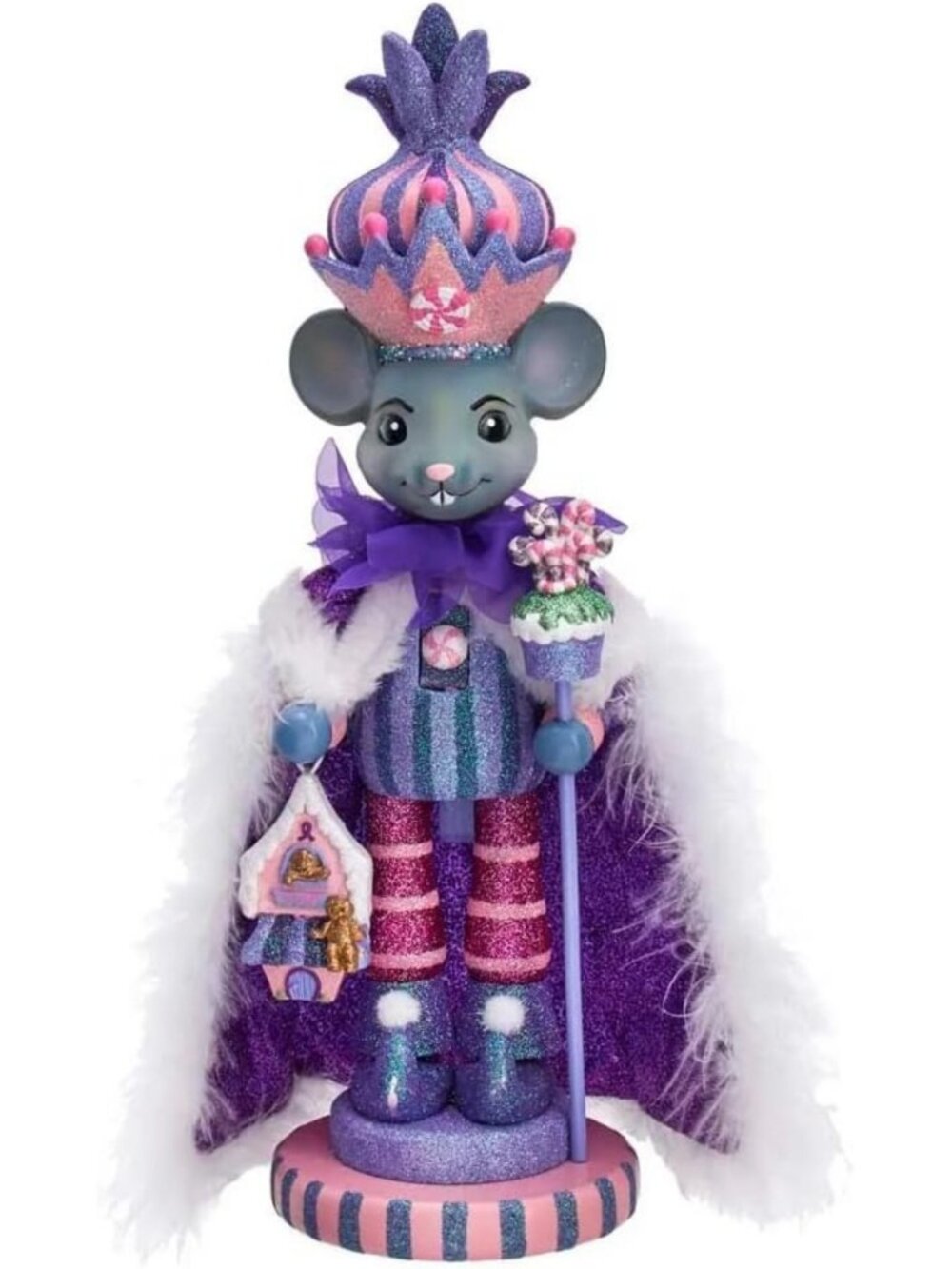 15-Inch Sugar Plum Mouse King Nutcracker | Festive Holiday Decor & Gift